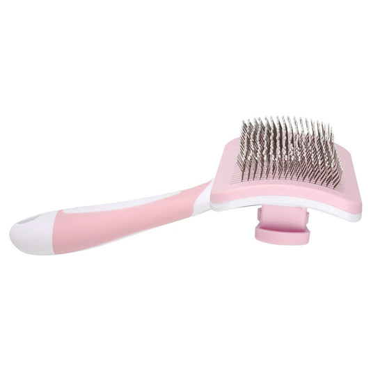 Pet Button Hair Removal Comb Cat Dog Grooming Slicker Brush
