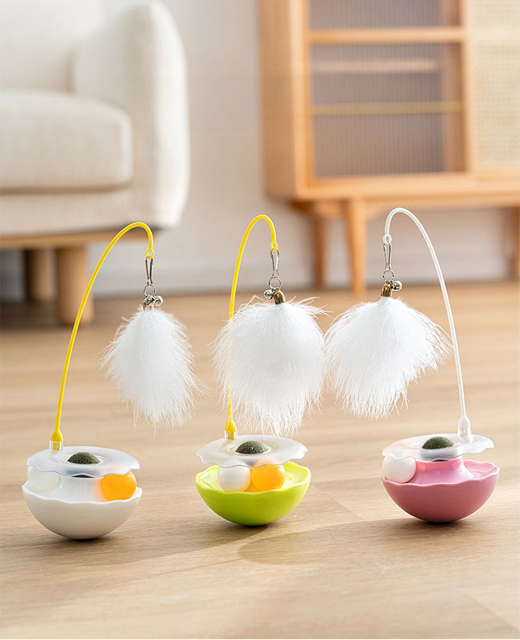 Interactive Feather Toy Funny Removable Tumbler Cat Toy Feather