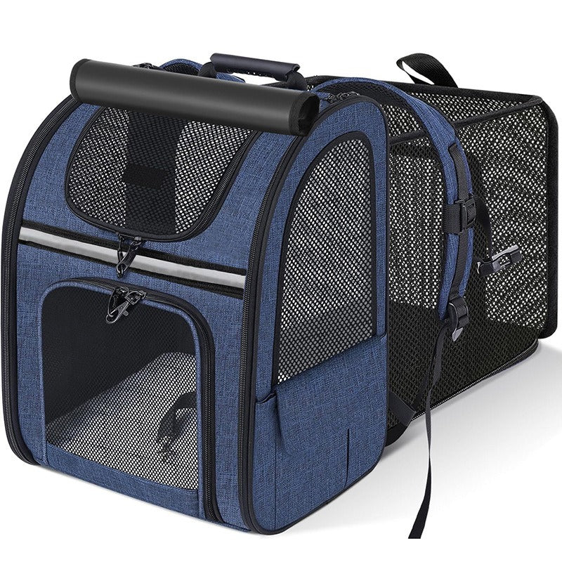 Expandable Breathable Mesh Cat Backpack Pet Carrier Backpack Great for Travel