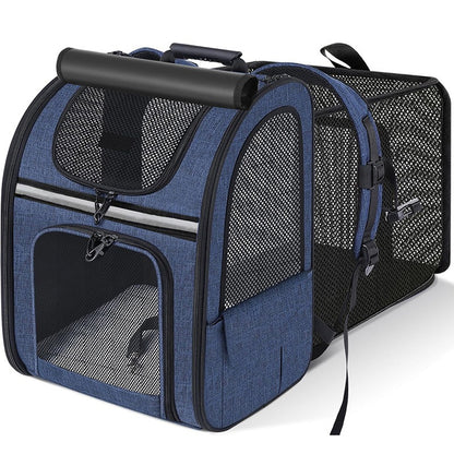 Expandable Breathable Mesh Cat Backpack Pet Carrier Backpack Great for Travel