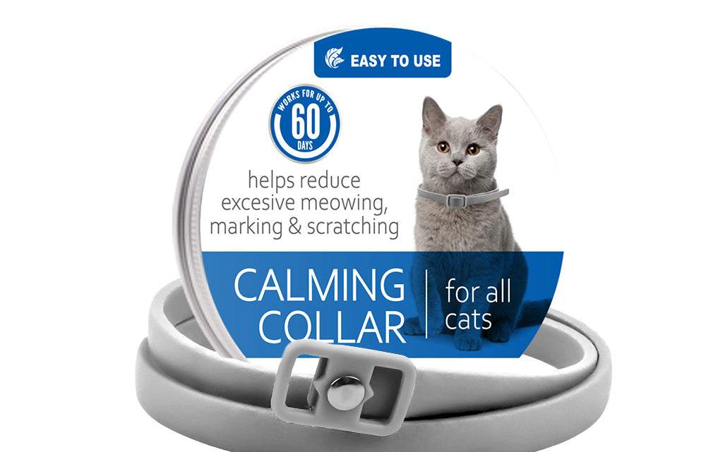 Collar calmante para mascotas, ajustable, antiestrés, con feromonas para gatos 