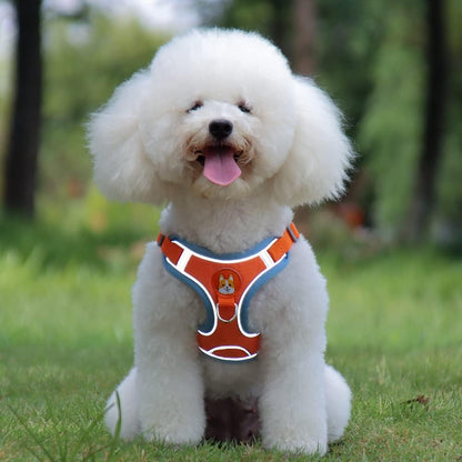 Pet Harness Vest Dogs Chest Strap Rope Reflective Dog Traction Rope Retractable for Small Dog Cat Orange L