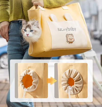 Canvas Portable Print Soft Sided Pet Carrier Tote Bag Pet Travel