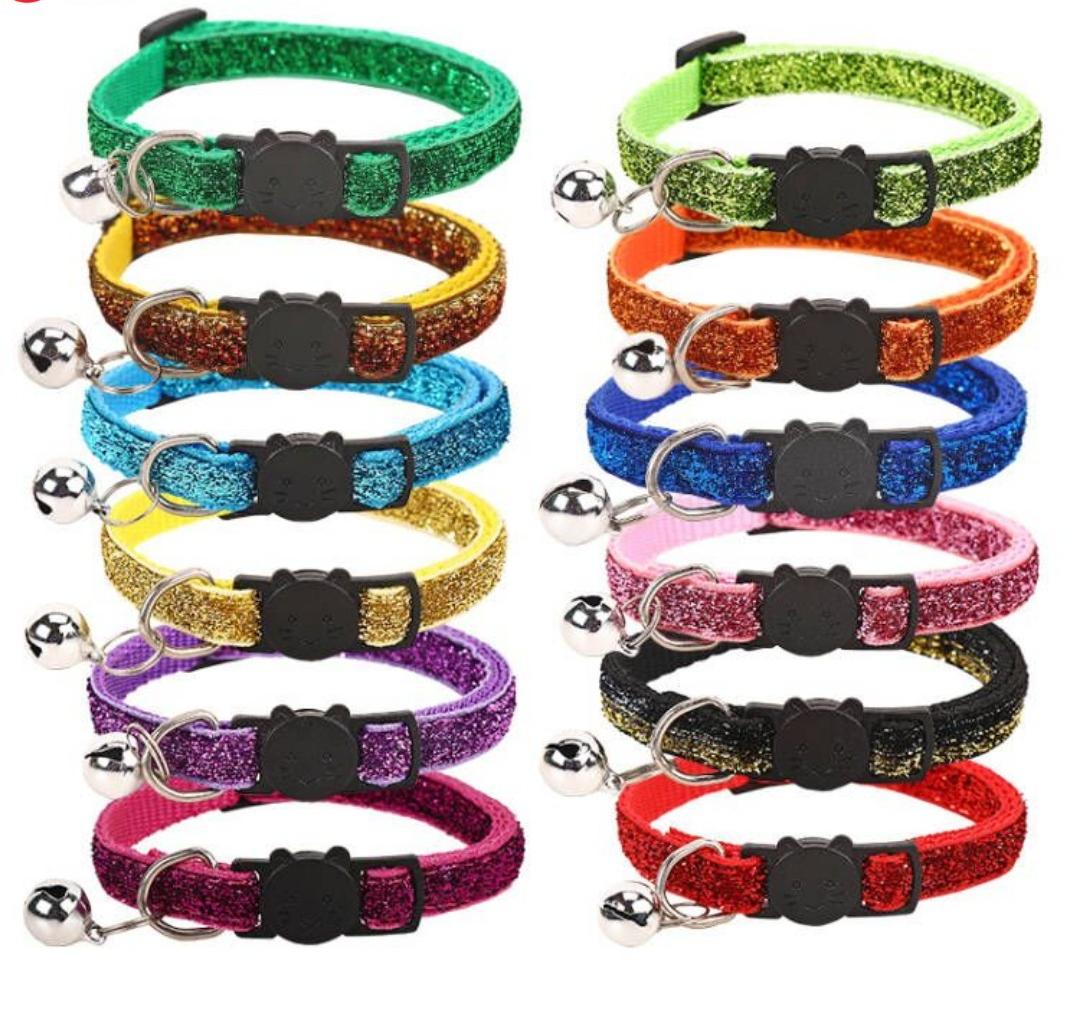 12 Pack Reflective Cat Collar with Bell