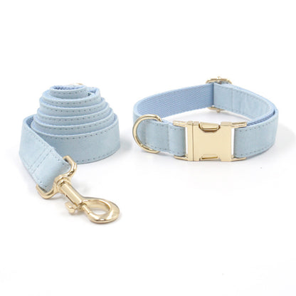 Velvet 2pcs Adjustable Tactical Dog Collar and Leash Personalized