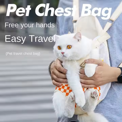 Haustier-Tragerucksack, verstellbarer Haustier-Front-Katzen-Hunde-Tragerucksack, Reisetasche für Reisen, Wandern, Camping für kleine und mittelgroße Hunde, Katzen und Kaninchen 