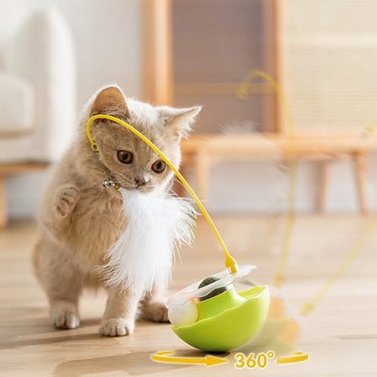 Interactive Feather Toy Funny Removable Tumbler Cat Toy Feather