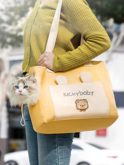 Canvas Portable Print Soft Sided Pet Carrier Tote Bag Pet Travel