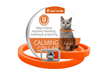 Collar calmante para mascotas, ajustable, antiestrés, con feromonas para gatos 