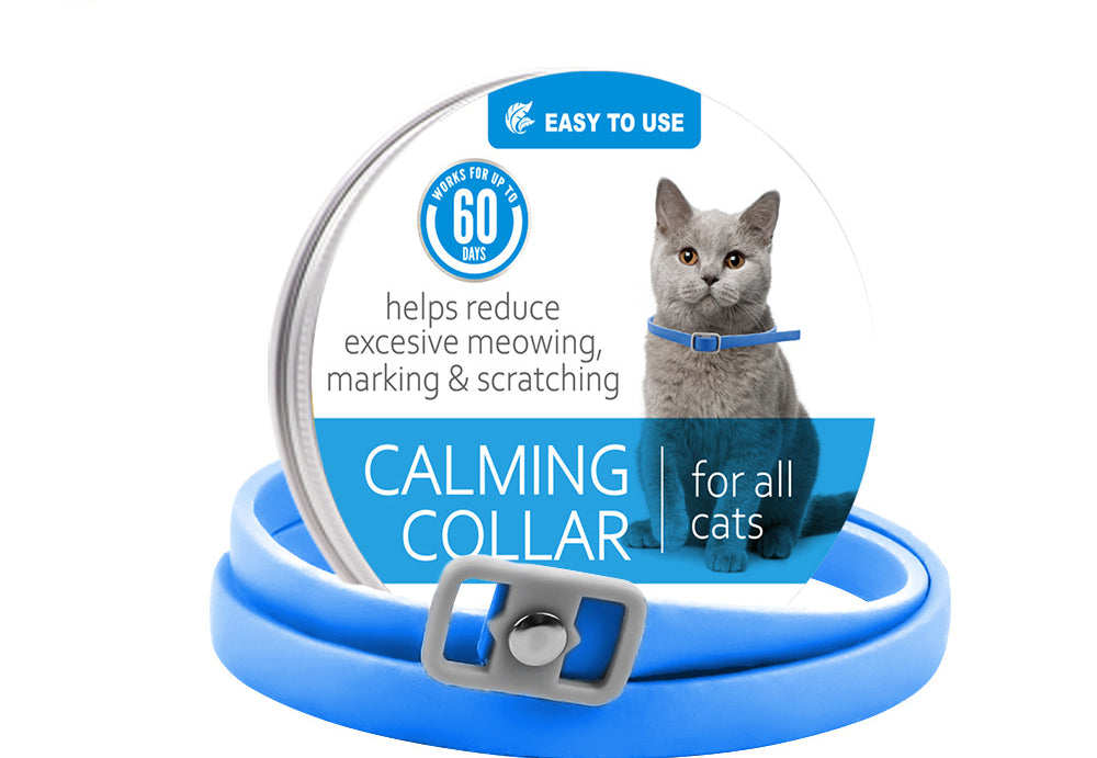 Collar calmante para mascotas, ajustable, antiestrés, con feromonas para gatos 