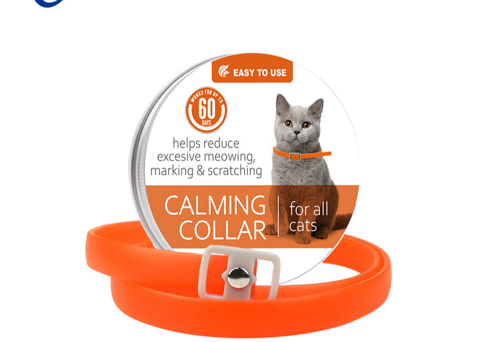 Collar calmante para mascotas, ajustable, antiestrés, con feromonas para gatos 