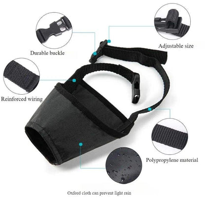 Adjustable Dog Mouth Cover Breathable Light Rain Protection Anti-Barking Dog Muzzle