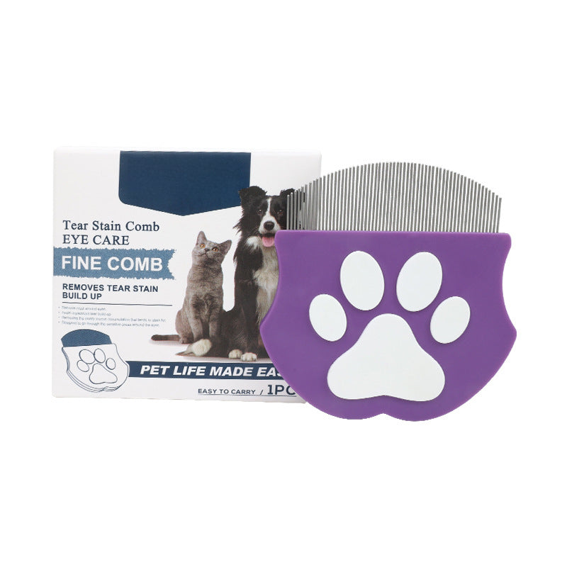 Cepillo de metal pequeño para quitar pelos de mascotas, peine antipulgas para perros y gatos. 