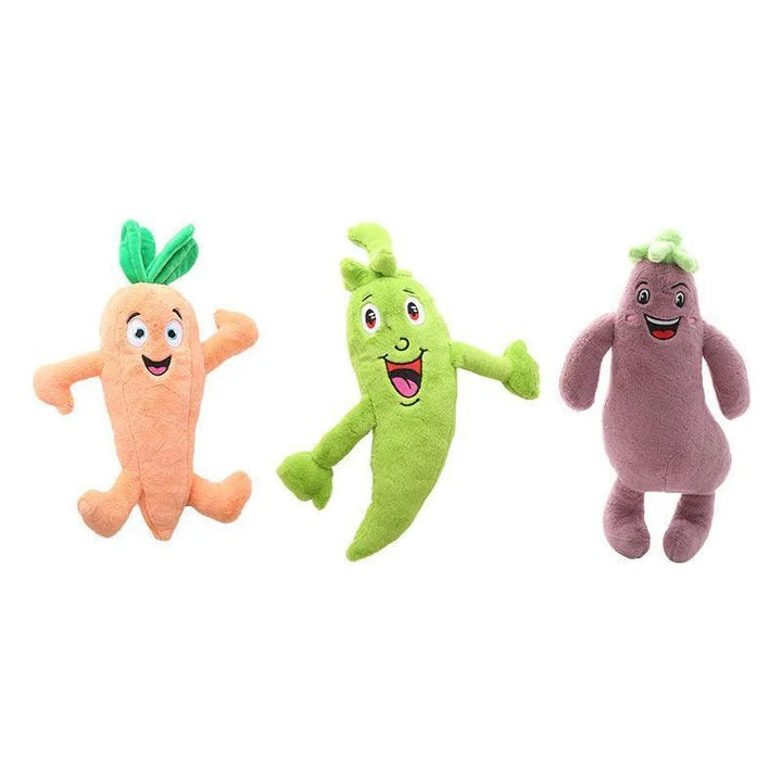 3 PCS Squeaky Plush Dog Chew Toys