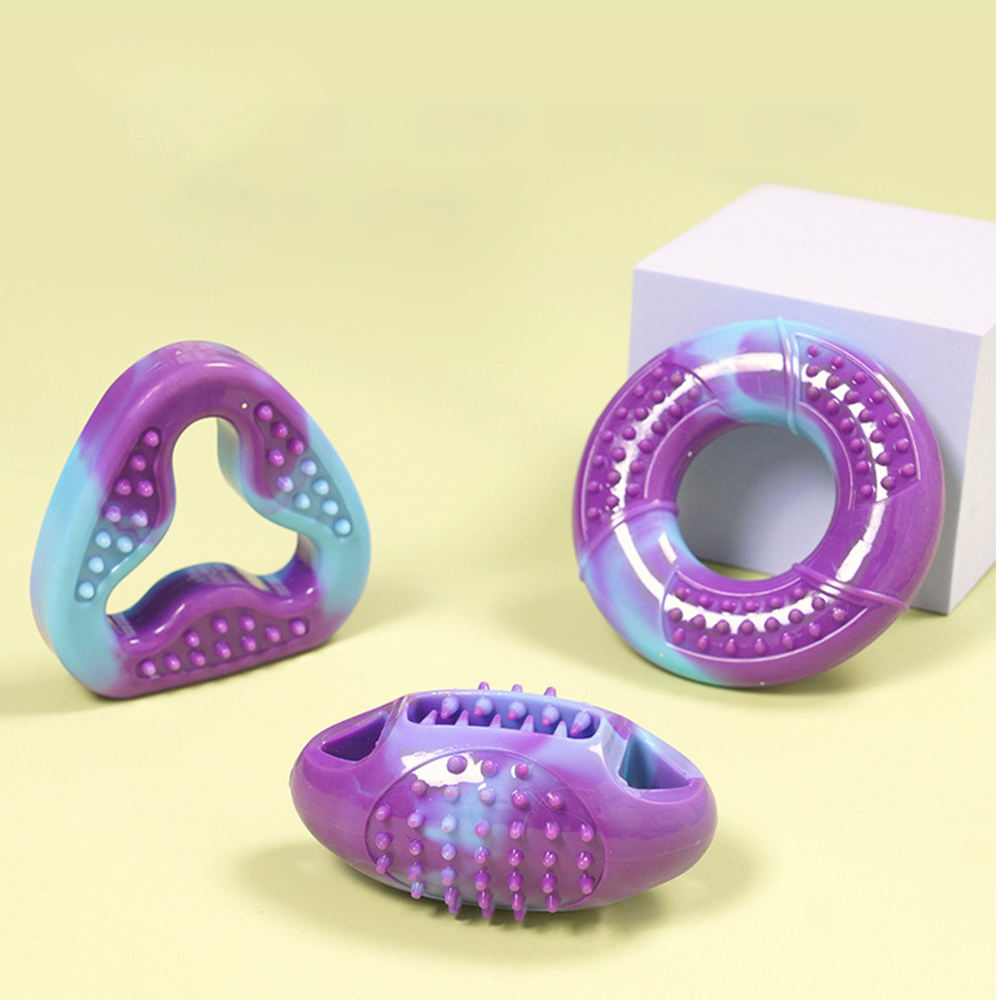 TPR Feeder Colorful Teeth Cleaning Chew Toy For Pet Dog