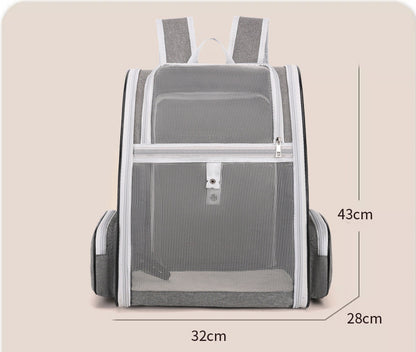 Expandable Pet Carrier Breathable Collapsible Soft Cat Travel Bag