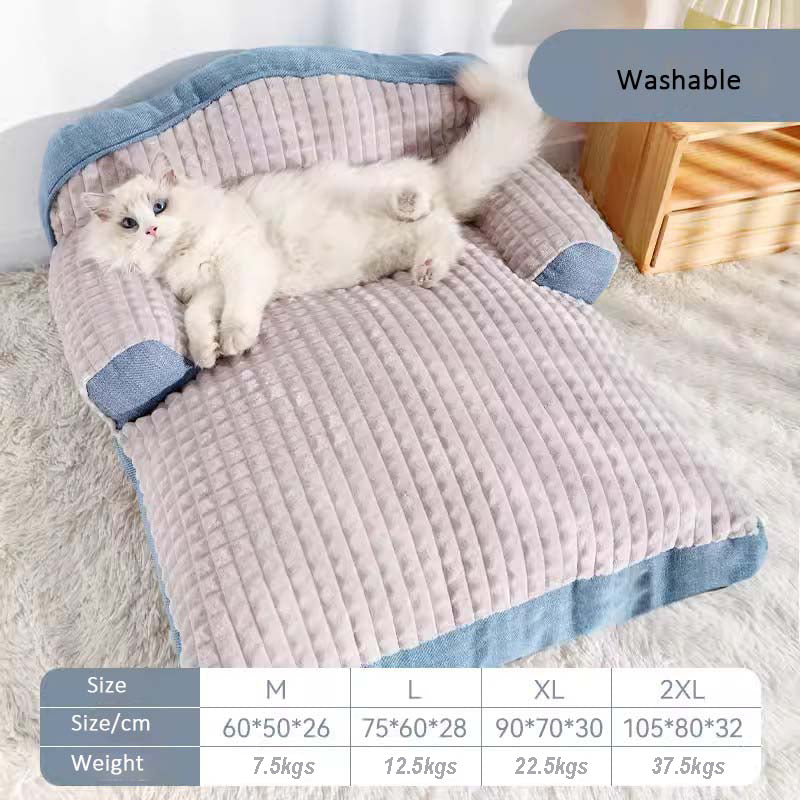 Pet lazy sofa Pet cat litter, universal cat bed for all seasons, comfortable and warm home sofa bed, large dog sleeping mat