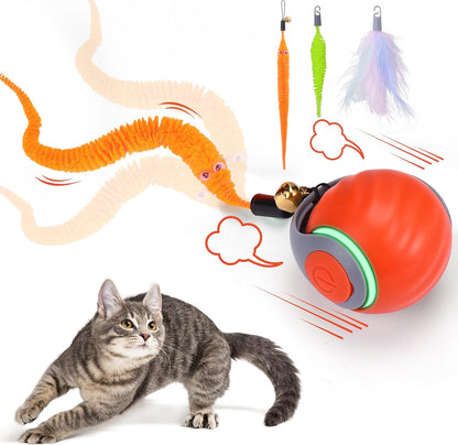 Orange rechargeable interactive cat toys