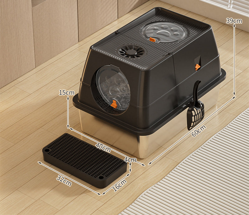 Enclosed Removable Metal cat Litter Boxs