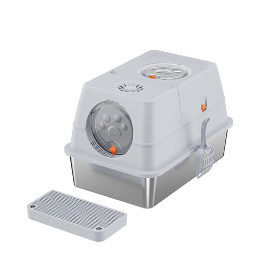 Stainless Steel Cat Litter Box with Lid