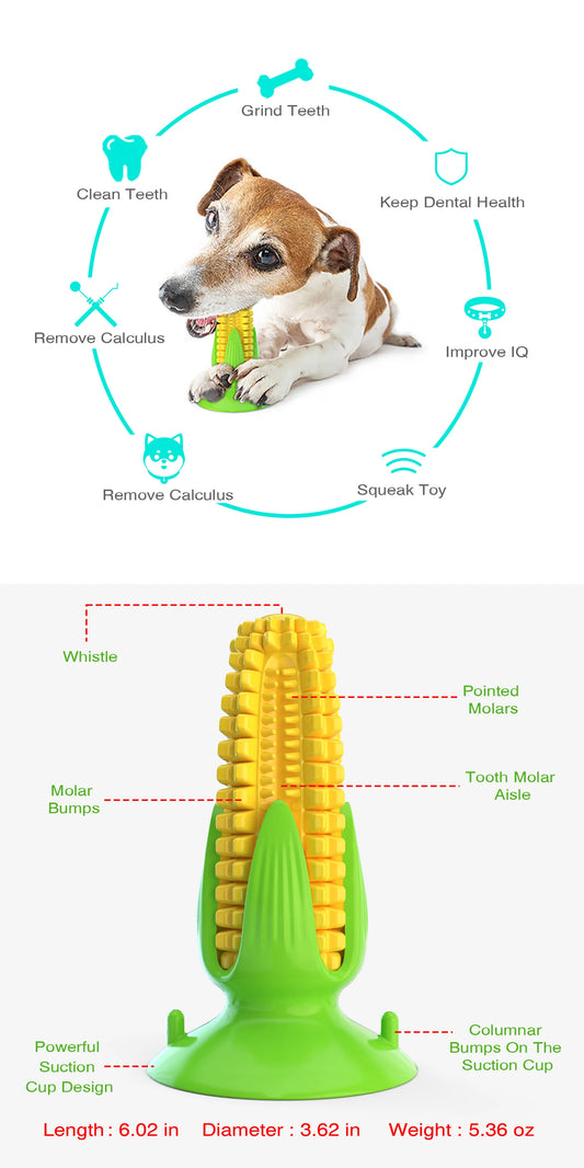 Puppy Teething Chew Toys Squeaky Corn Stick Tough Toys