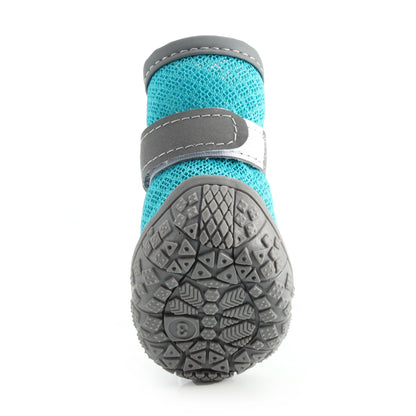 4pcs Air Mesh Surface Dog Shoes With Reflective Strips Small Medium Large Dog