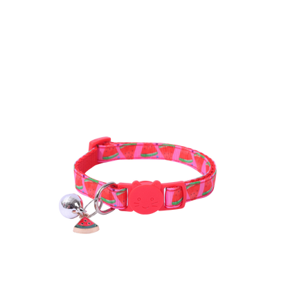 6pcs Ribbon Fruit Cat Collar with Fruit Accessories Bell