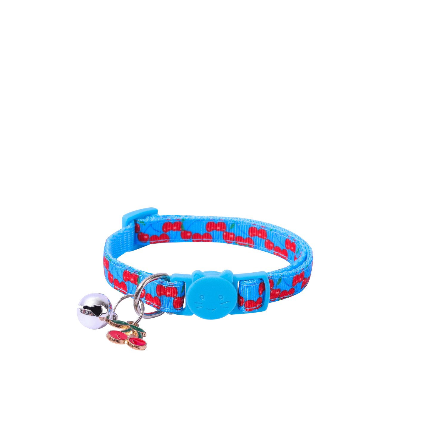 6pcs Ribbon Fruit Cat Collar with Fruit Accessories Bell