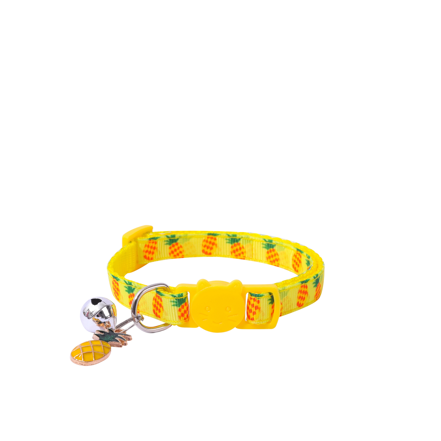 6pcs Ribbon Fruit Cat Collar with Fruit Accessories Bell