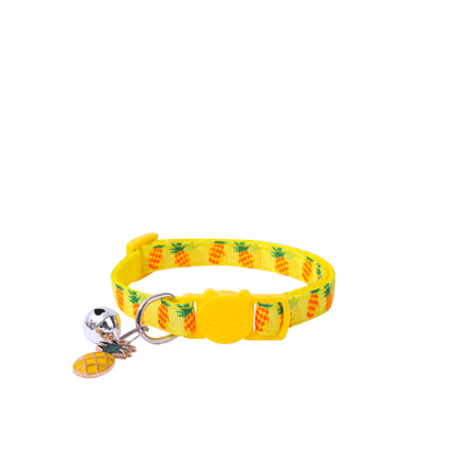 6pcs Ribbon Fruit Cat Collar with Fruit Accessories Bell
