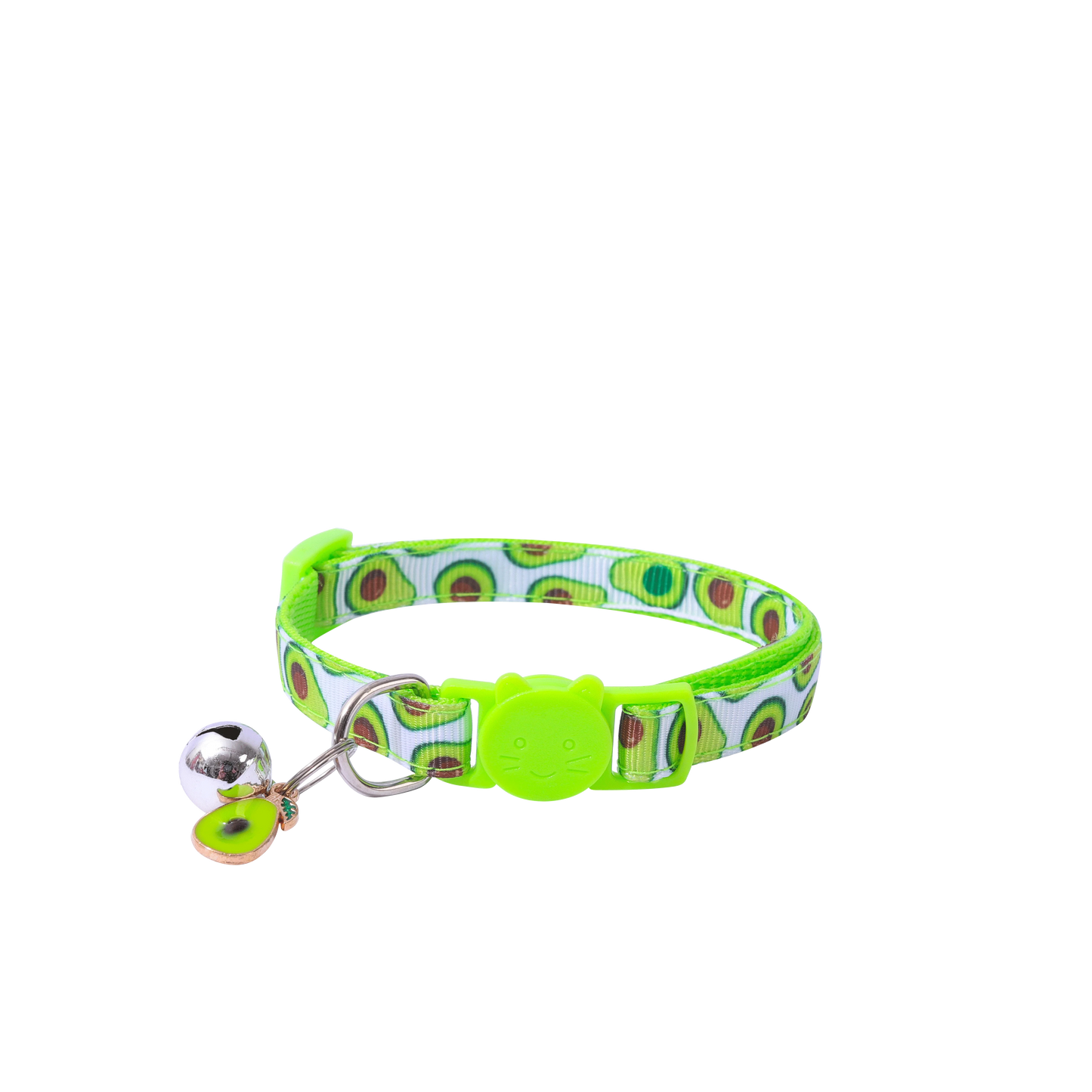 6pcs Ribbon Fruit Cat Collar with Fruit Accessories Bell