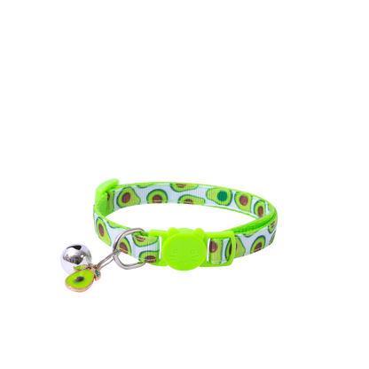 6pcs Ribbon Fruit Cat Collar with Fruit Accessories Bell