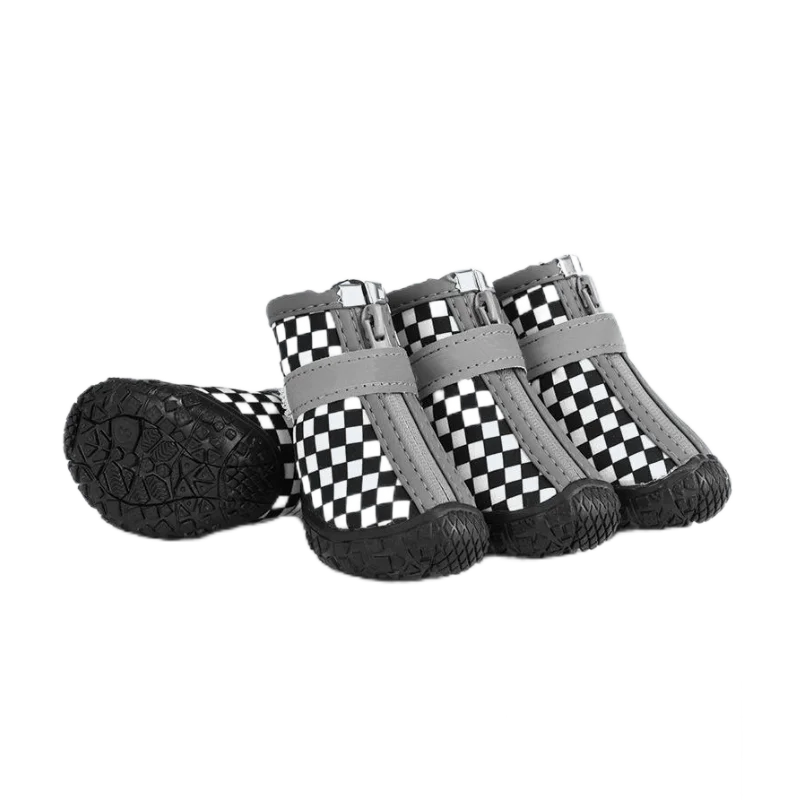4pcs Breathable Soft-soled Rain Boots Dog Foot Cover Waterproof Pet Shoes