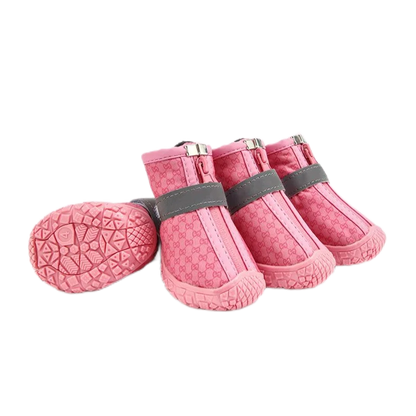 4pcs Breathable Soft-soled Rain Boots Dog Foot Cover Waterproof Pet Shoes