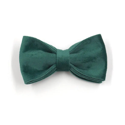 3 Pcs Stripe Velvet Personalized Dog Collar Leash Bowtie Set