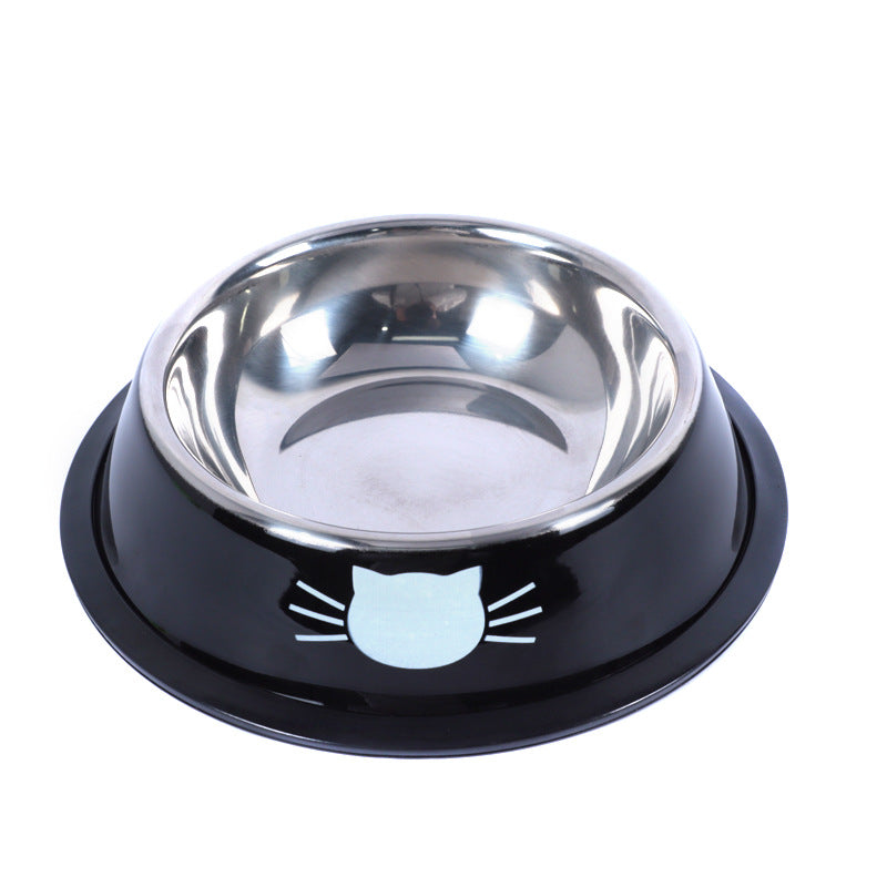 2 Pcs Non-Slip Stainless Steel Small Cat Food Bowls