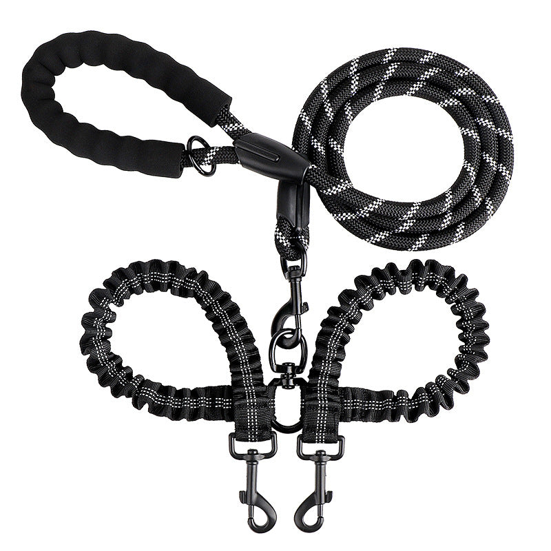 Dual Dog Leash 360 Swivel No Tangle Walking Double Dog Leash
