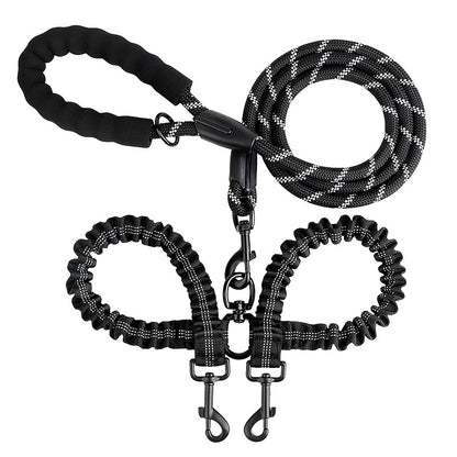 Dual Dog Leash 360 Swivel No Tangle Walking Double Dog Leash