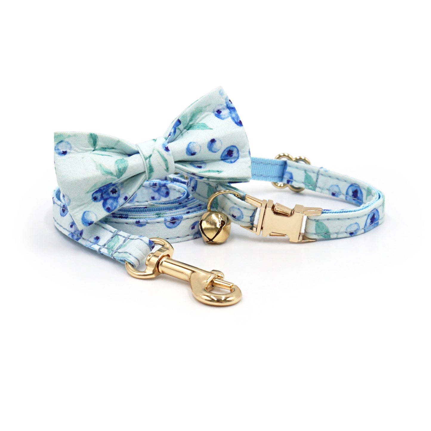 Fruits Style Adjustable Personalized Cat Collar Leash With Removable Bell & Bowtie