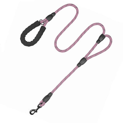 Dog Leash Reflective Traffic Padded Double Handle Lead for Control Safety Training