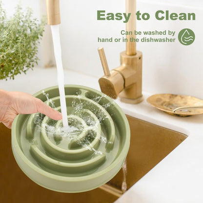 Slow Feeder Bowl Fun Non Slip Anti-Gulping Pet Bowl