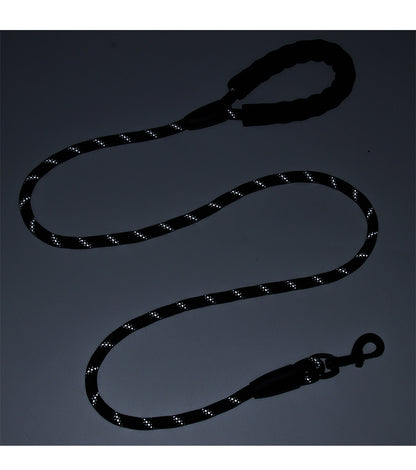 Strong Dog Leash with Comfortable Padded Handle and Highly Reflective Threads