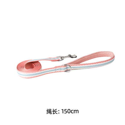 Bomei Puppy Outdoor Walking with Printed Pattern Dog Harness and Leash