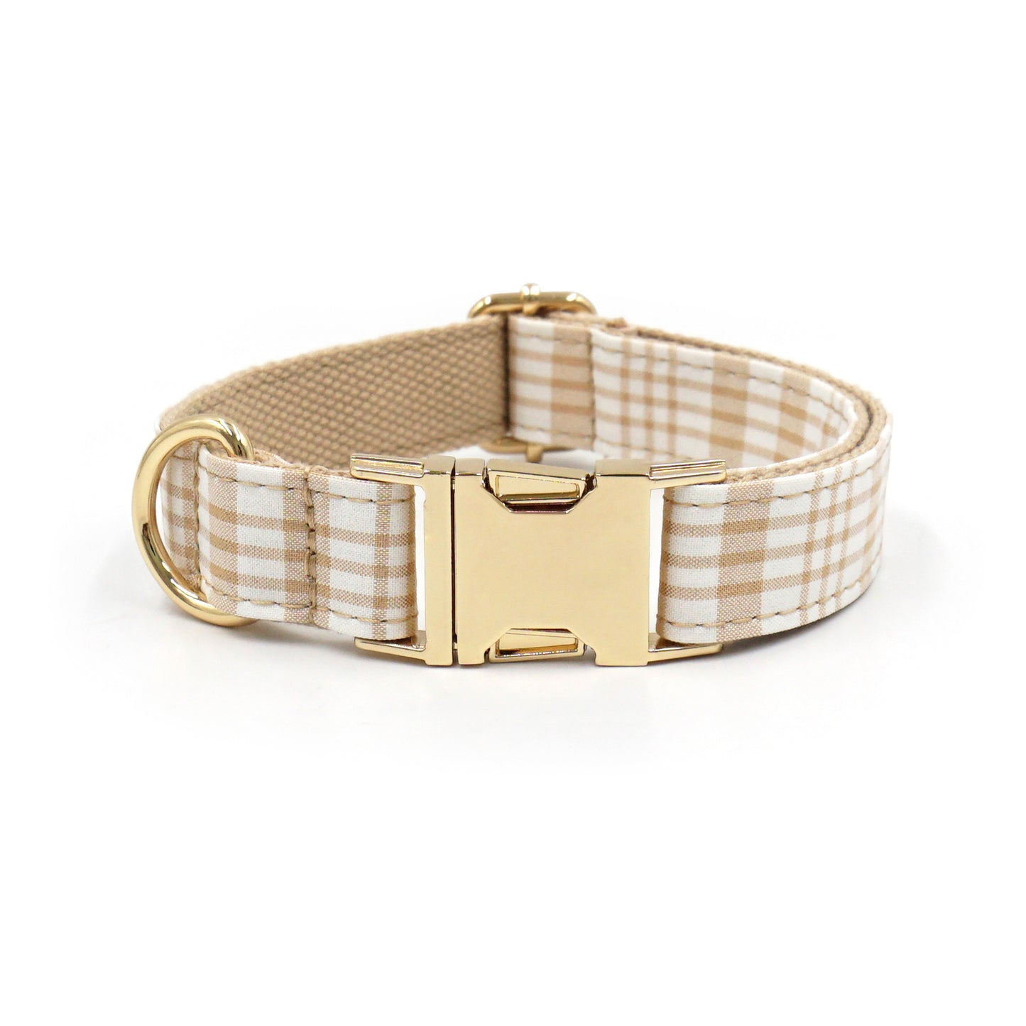 Customized Plaid Dog Collar - Engraved Pet Collar