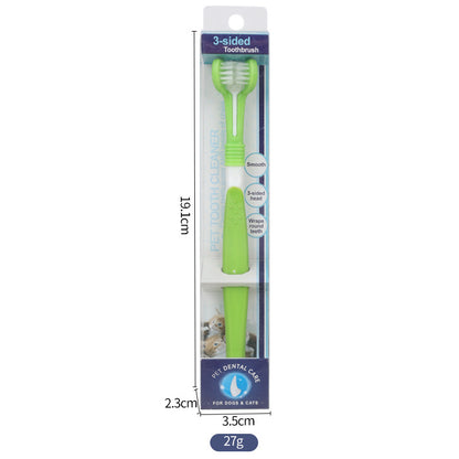 3-Sided Pet Toothbrush Dog Toothbrush Oral Care