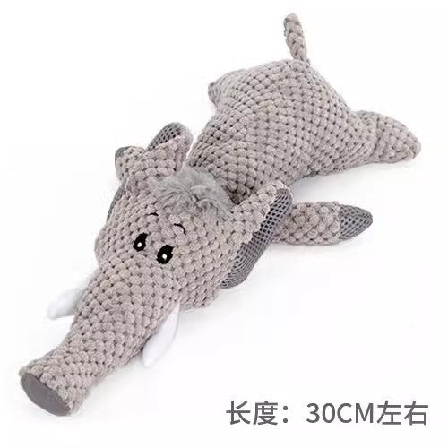 Jouets interactifs en peluche pour chien, jouets à mâcher mignons et couineurs, chiot, lion, loup, éléphant, jouets pour chiens et chats 