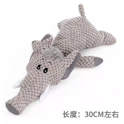 Jouets interactifs en peluche pour chien, jouets à mâcher mignons et couineurs, chiot, lion, loup, éléphant, jouets pour chiens et chats 