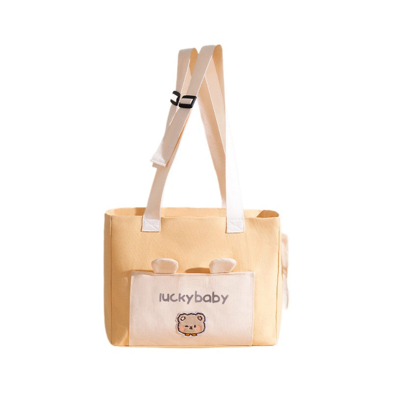 Canvas Portable Print Soft Sided Pet Carrier Tote Bag Pet Travel