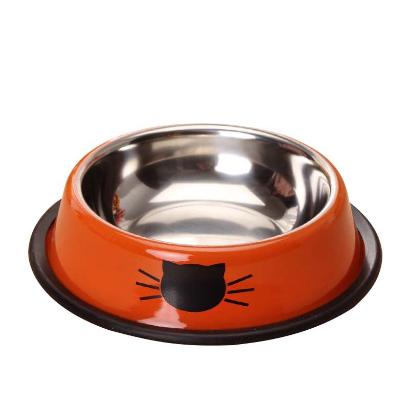 2 Pcs Non-Slip Stainless Steel Small Cat Food Bowls