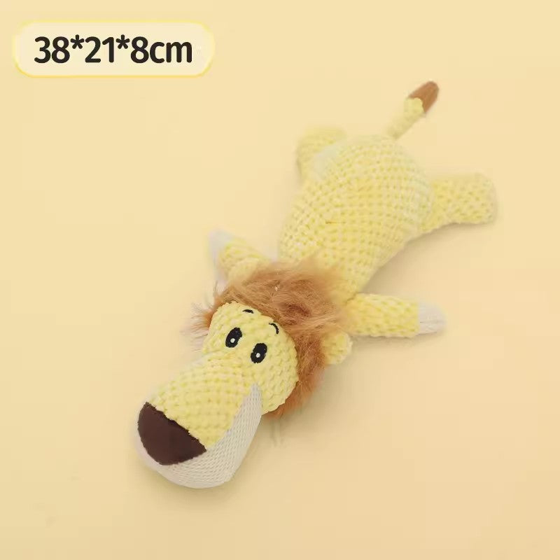 Jouets interactifs en peluche pour chien, jouets à mâcher mignons et couineurs, chiot, lion, loup, éléphant, jouets pour chiens et chats 